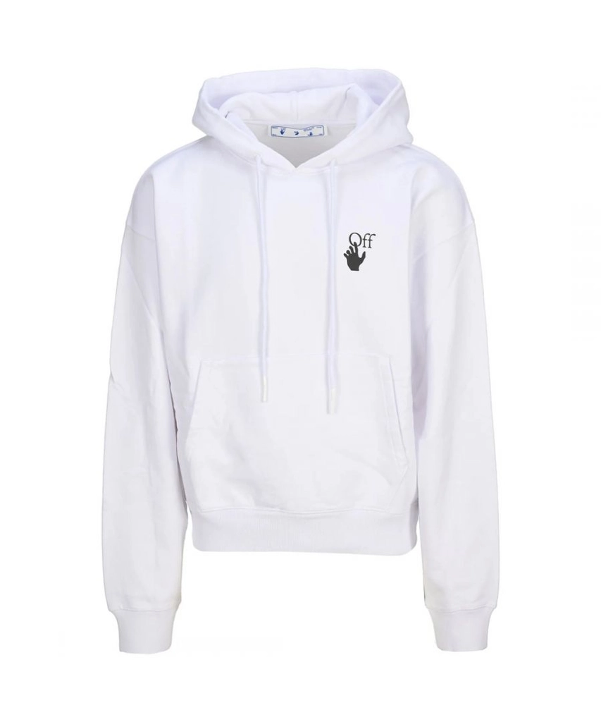 Off White Mens Caravaggio Lute Design Black Oversized Hoodie Cotton - Size X-Small